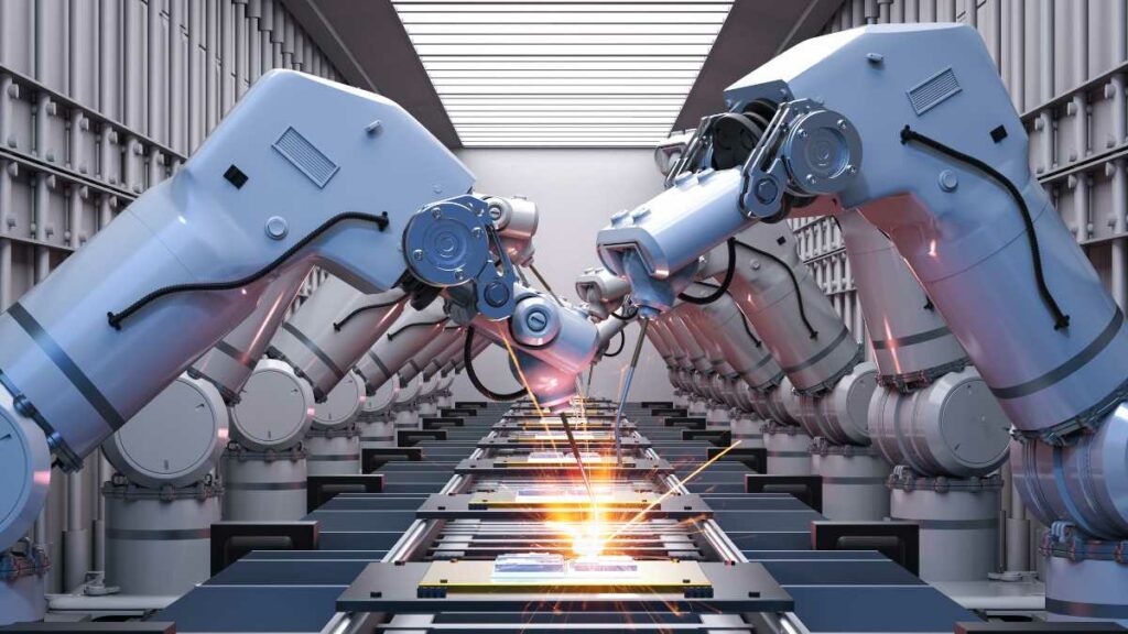 quais são os principais tipos de robôs industriais